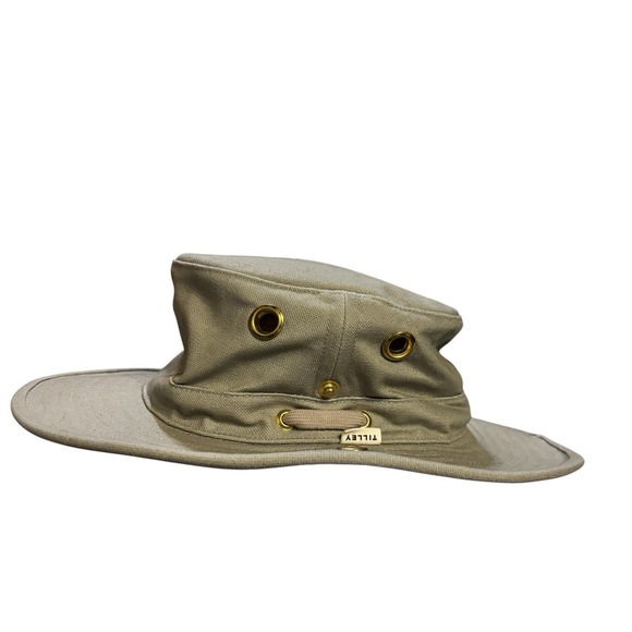 Tilley Heritage Tan Khaki Canvas Hat Size‎ 7 Outdoor Nature Hiking - Picture 2 of 6